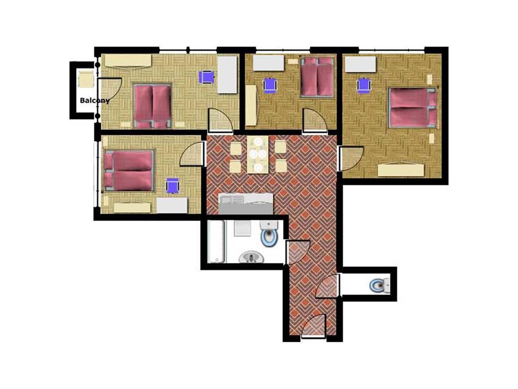 Apartments Vorsilska Prága Szoba fotó